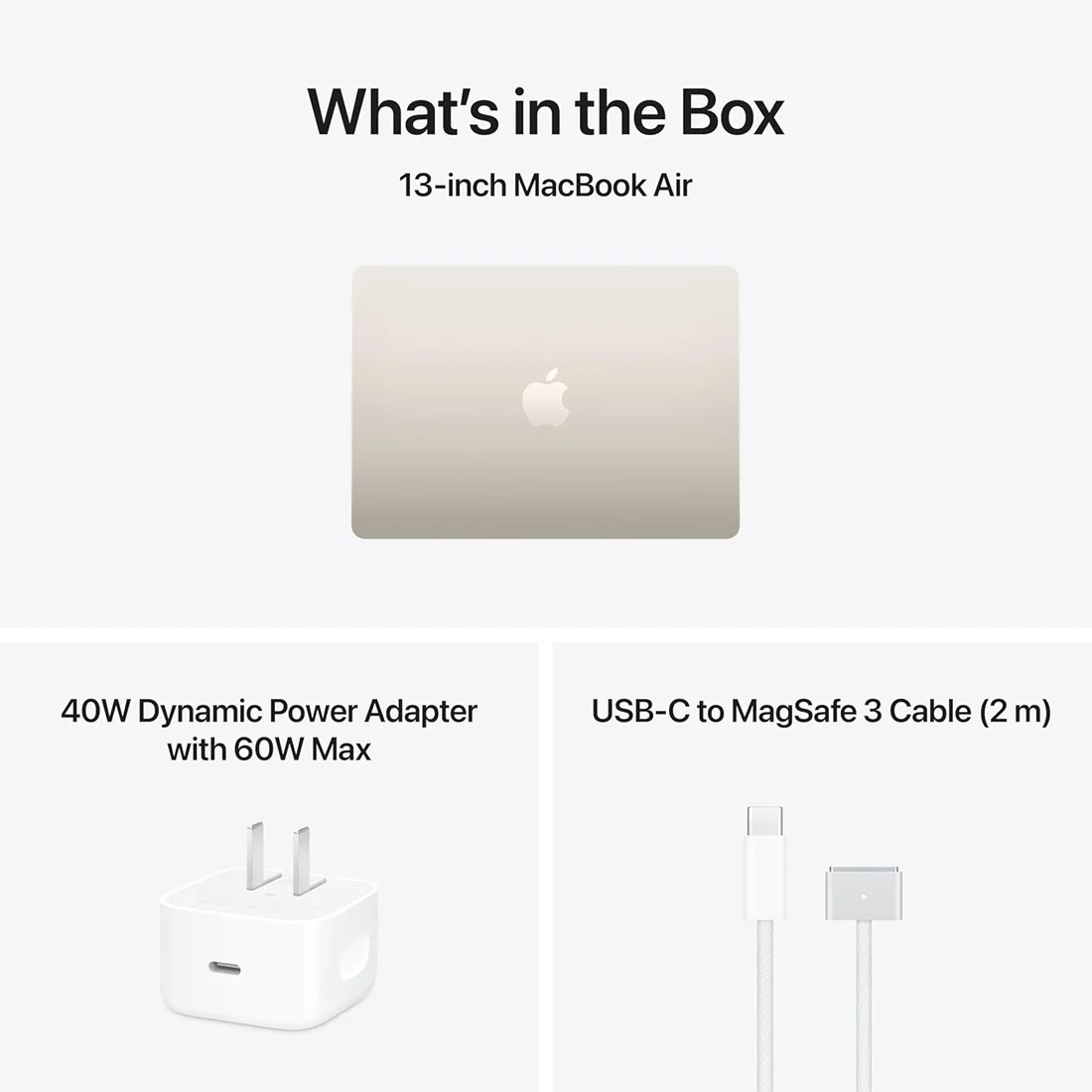Ноутбук Apple MacBook Air 13 2026 M5 (13.6/2560x1664/24GB/512GB SSD/Apple graphics 10-core) Starlight (Z1L300144)