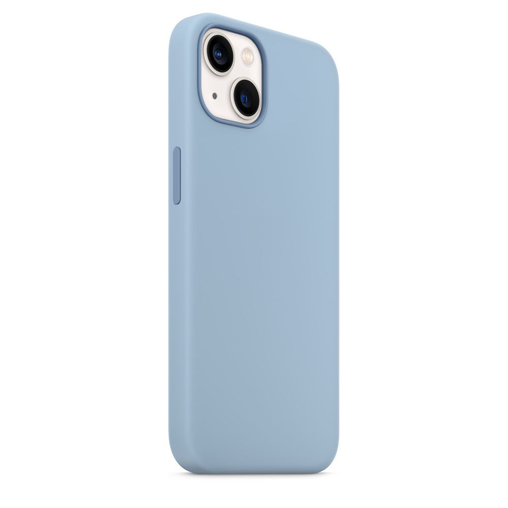 Силиконовый чехол Naturally Silicone Case with MagSafe Blue Fog для iPhone 13