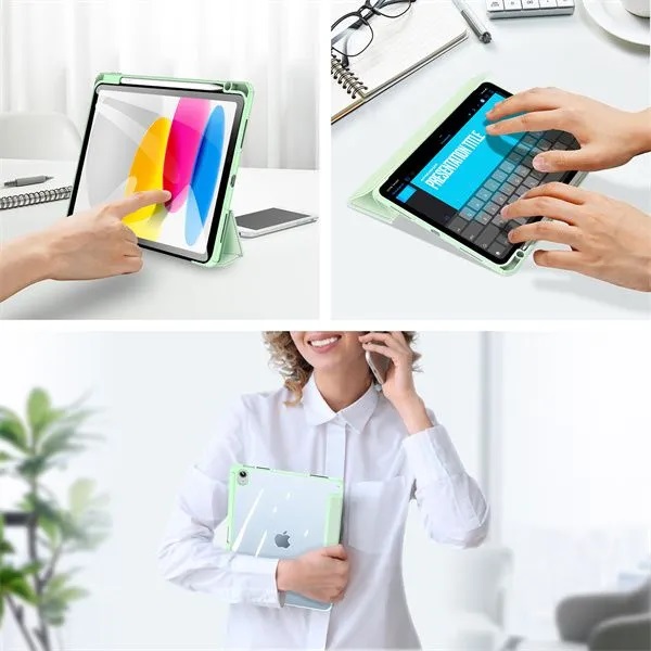 Чехол-книжка Dux Ducis для iPad 10.9 (2022)/11 (2025 A16) Domo Toby Series Pink