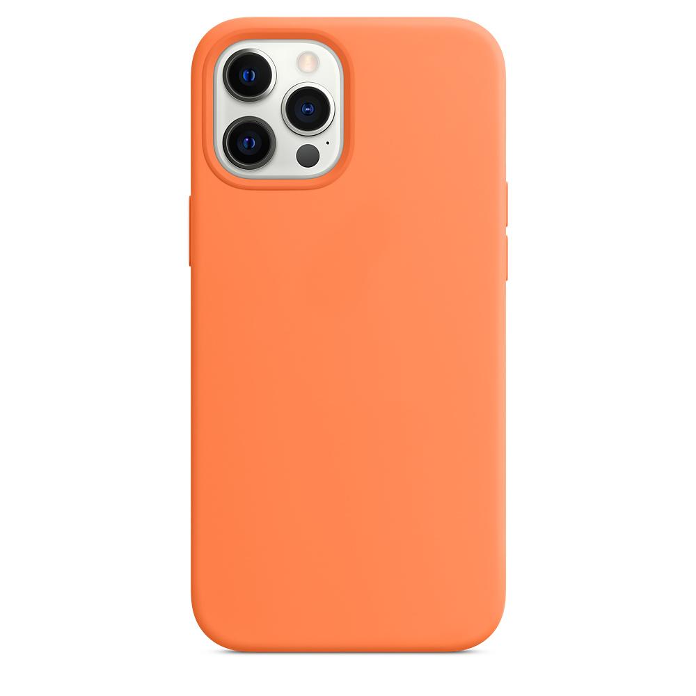 Силиконовый чехол Naturally Silicone Case with MagSafe Kumquat для iPhone 12/12 Pro