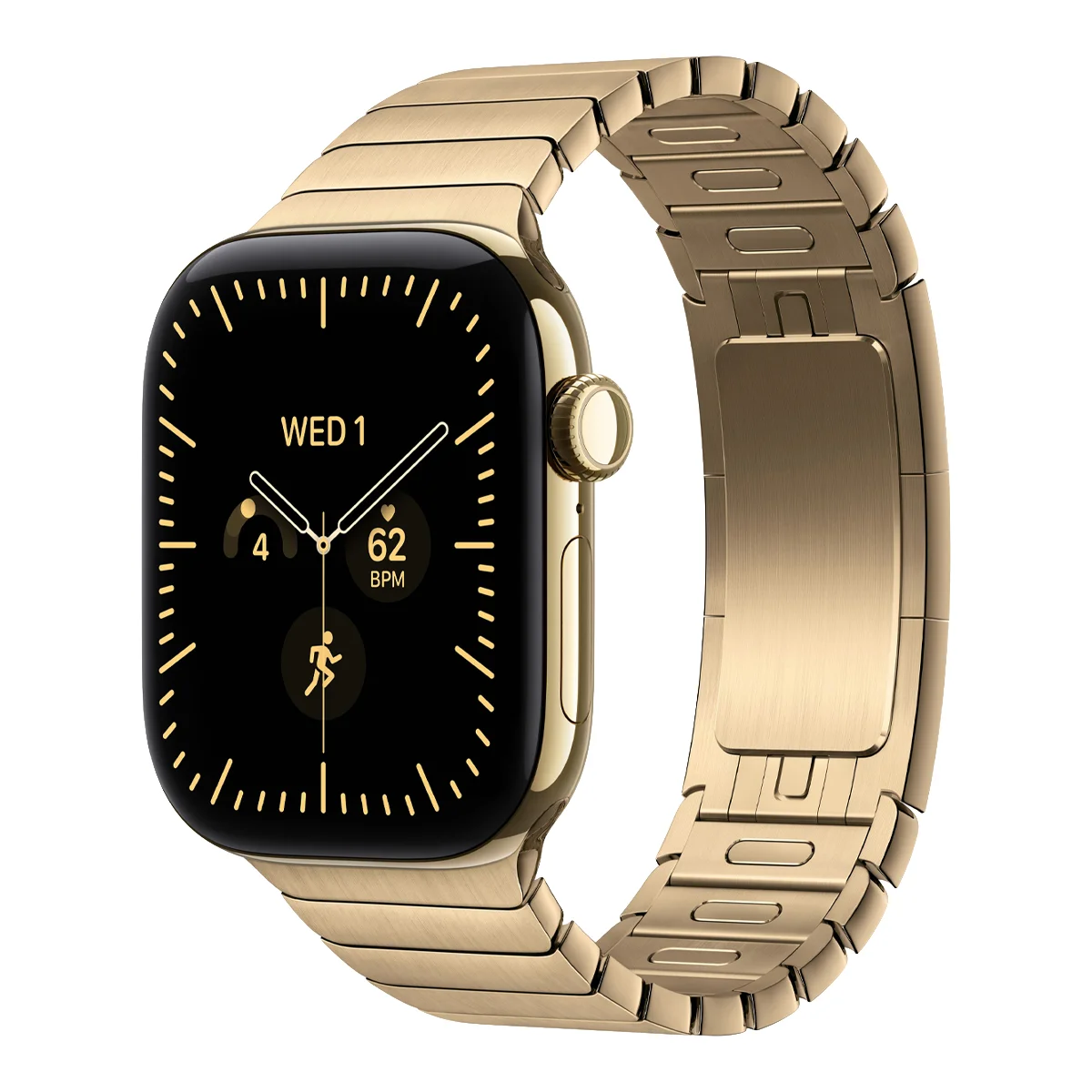 Умные часы Apple Watch Series 12 GPS + Cellular, 42mm Radiant Gold Titanium Case with Radiant Gold Link Bracelet