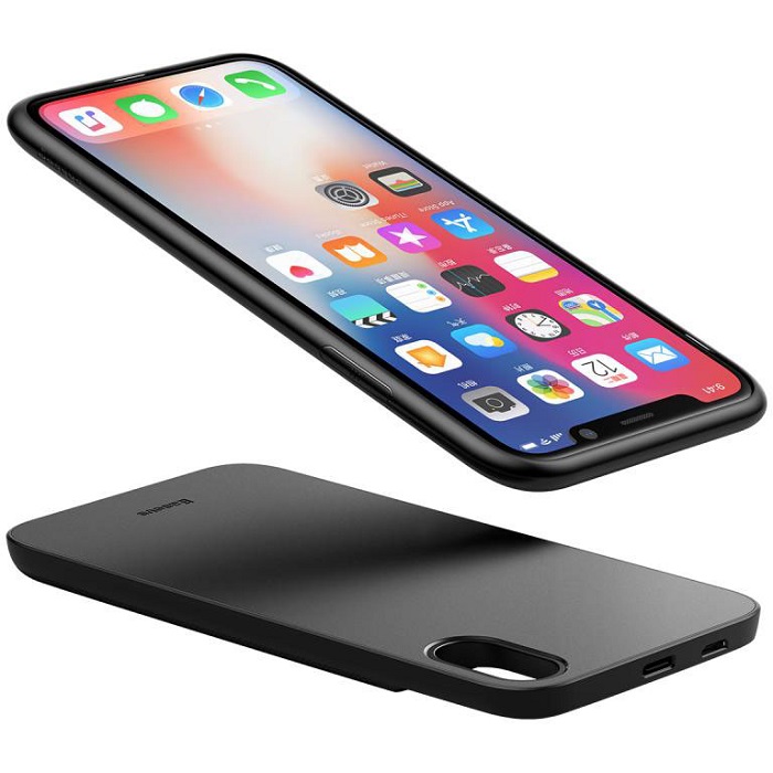 Чехол-аккумулятор Baseus 1+1 Wireless Charge Backpack Power 5000mAh (ACAPIPHX-ABJ01) Black для iPhone X/Xs
