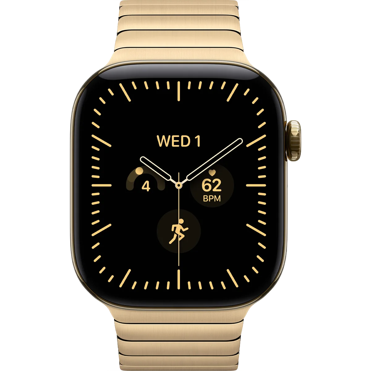 Умные часы Apple Watch Series 12 GPS + Cellular, 42mm Radiant Gold Titanium Case with Radiant Gold Link Bracelet
