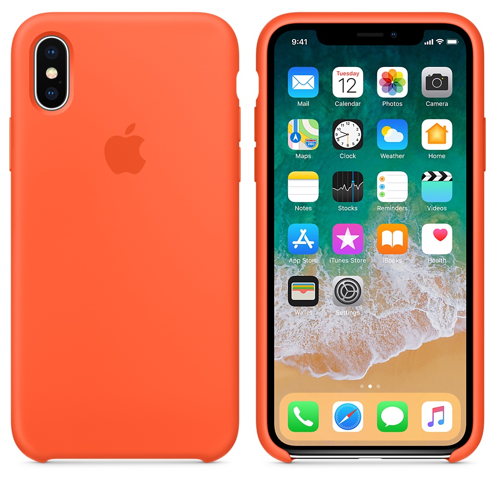 Силиконовый чехол Apple iPhone X Silicone Case - Spicy Orange (MR6F2ZM/A) для iPhone X
