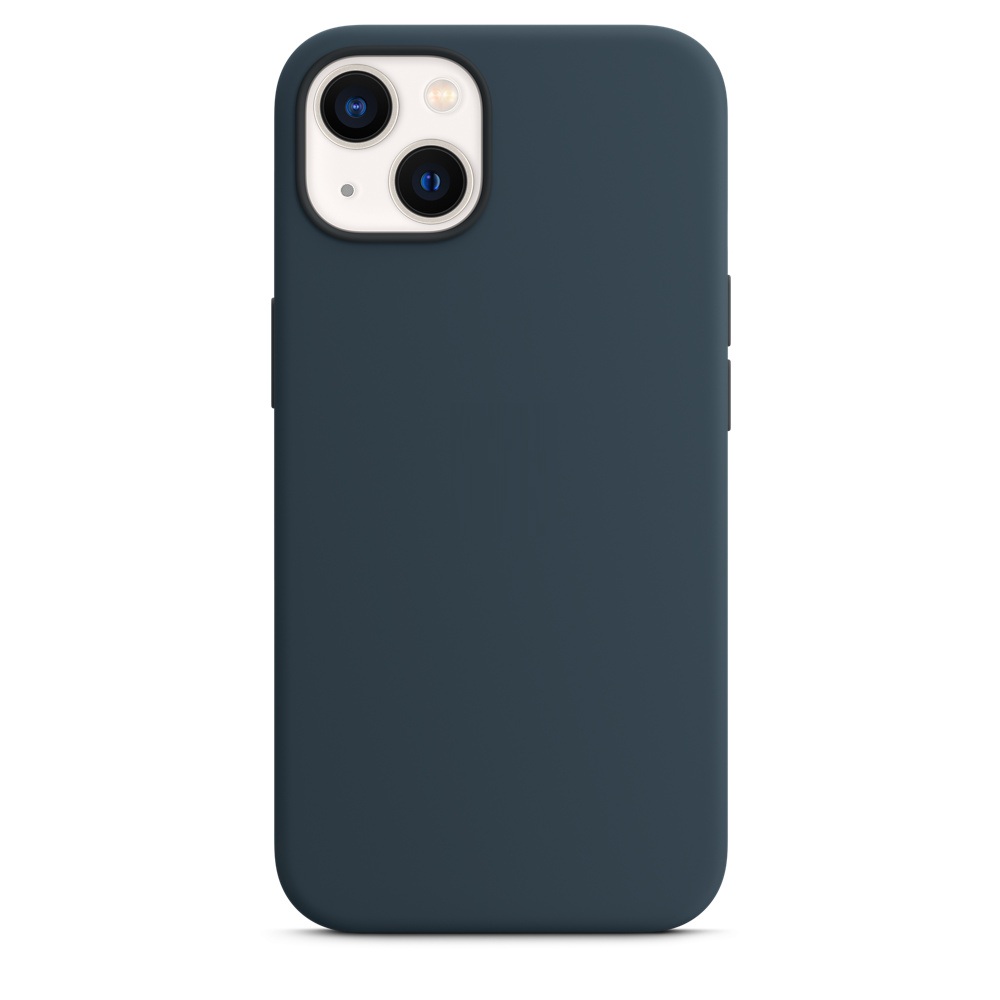 Силиконовый чехол Naturally Silicone Case with MagSafe Abyss Blue для iPhone 13