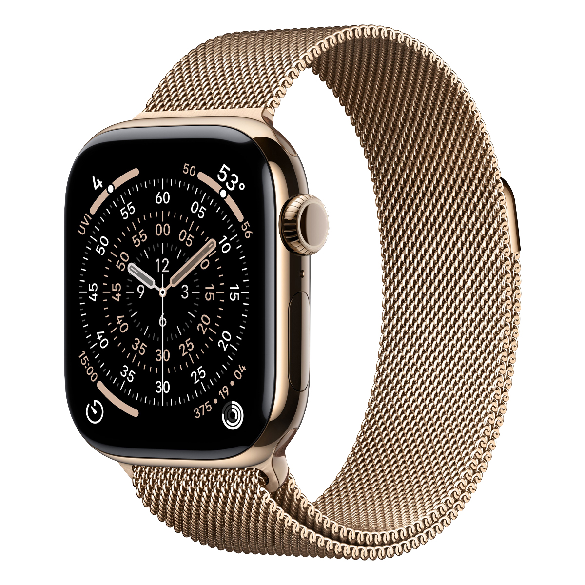 Умные часы Apple Watch Series 11 GPS + Cellular, 42mm Gold Titanium Case with Gold Milanese Loop