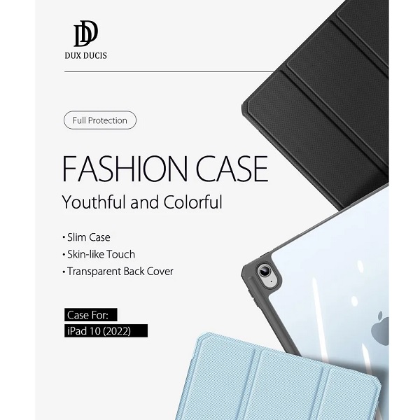 Чехол-книжка Dux Ducis для iPad 10.9 (2022)/11 (2025 A16) Domo Toby Series Blue