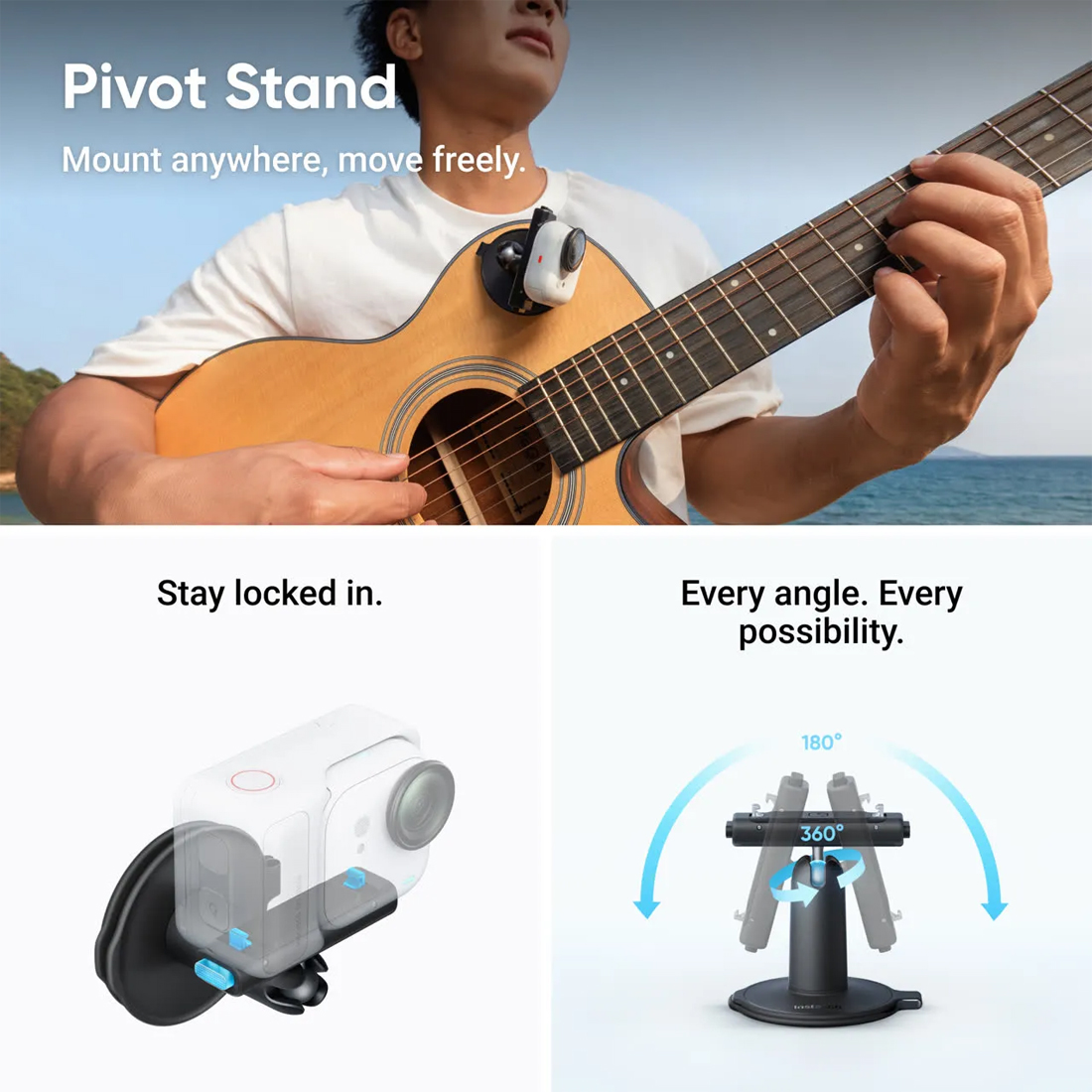 Экшн-камера Insta360 GO Ultra Creator Bundle Midnight Black