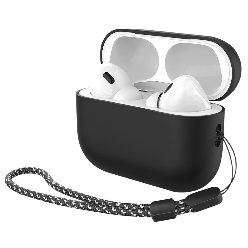 Силиконовый чехол Deppa Black для AirPods Pro 2 (47340)
