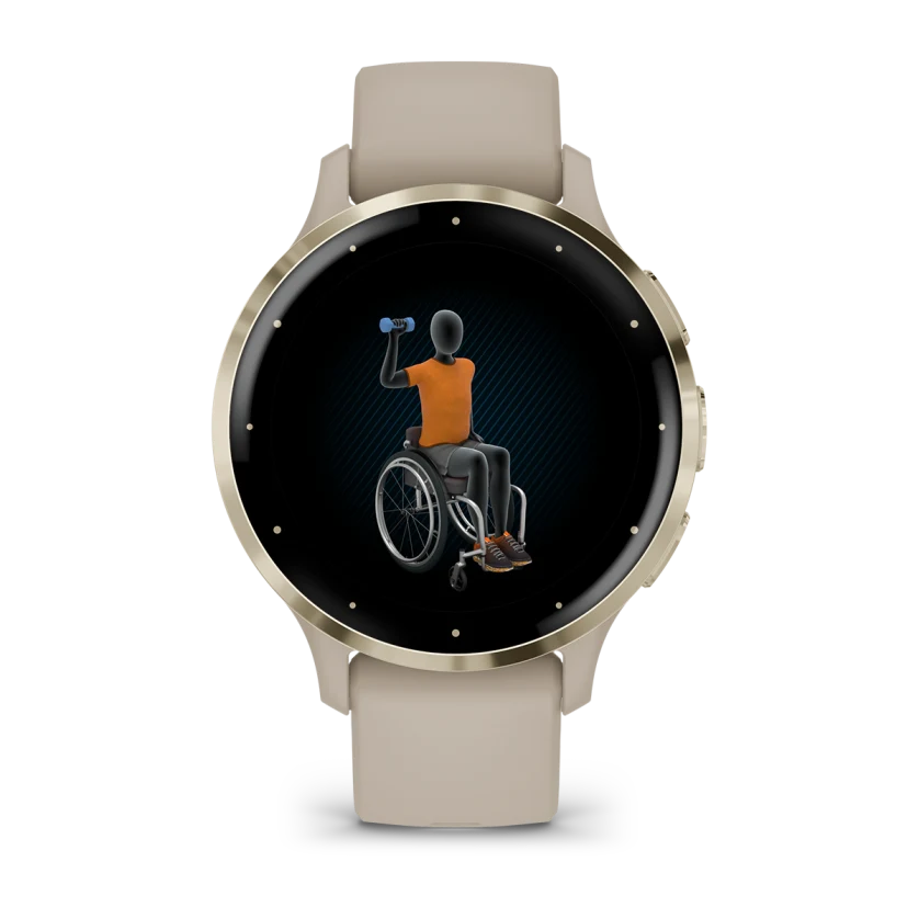 Умные часы Garmin Venu 3S Soft gold stainless steel bezel with French grey case and silicone band (010-02785-02)