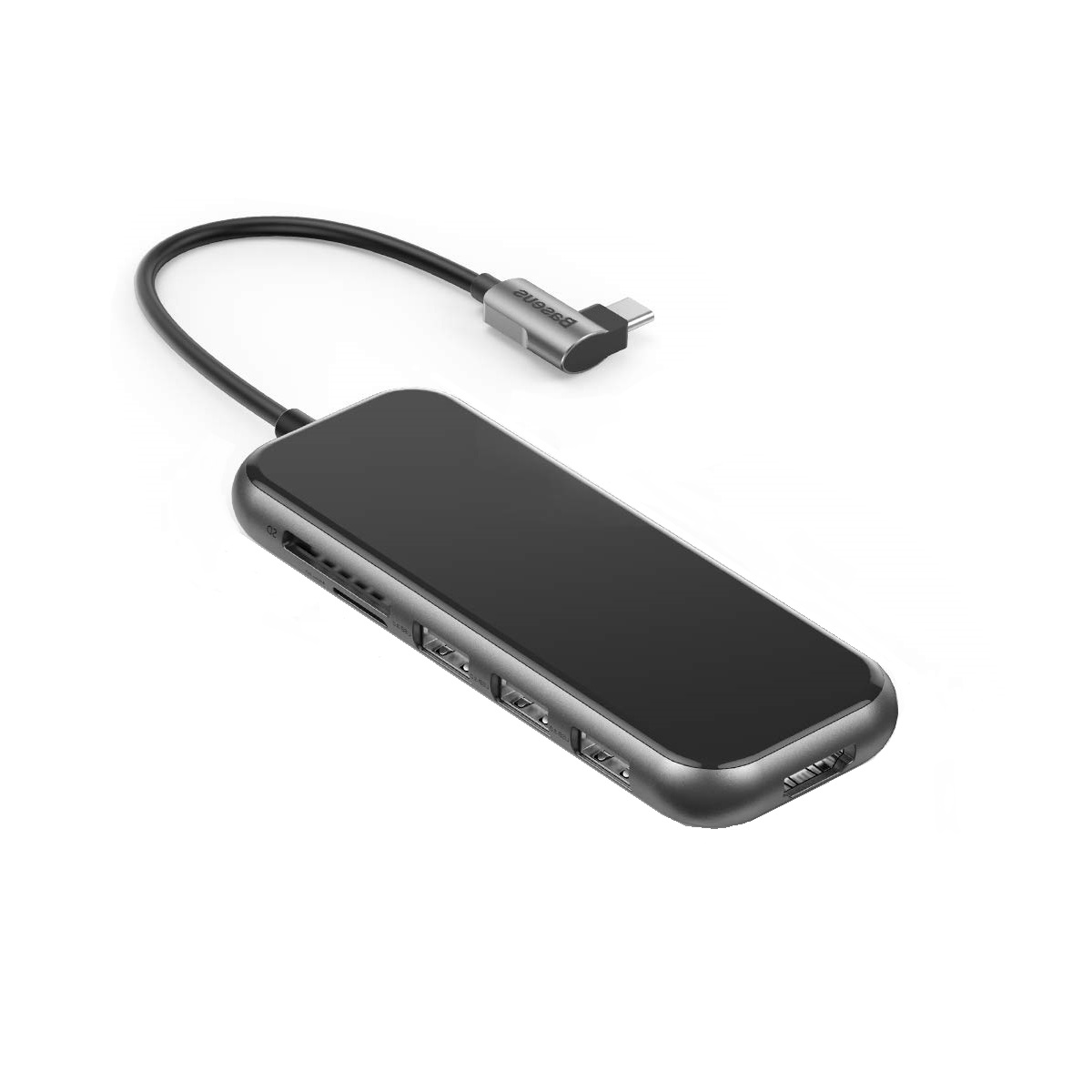 USB-концентратор Baseus Multi-functional HUB Type-C to USB3.0x3/ HDMI/ Type-C/ TF/ SD (CAHUB-CZ0G) для Macbook