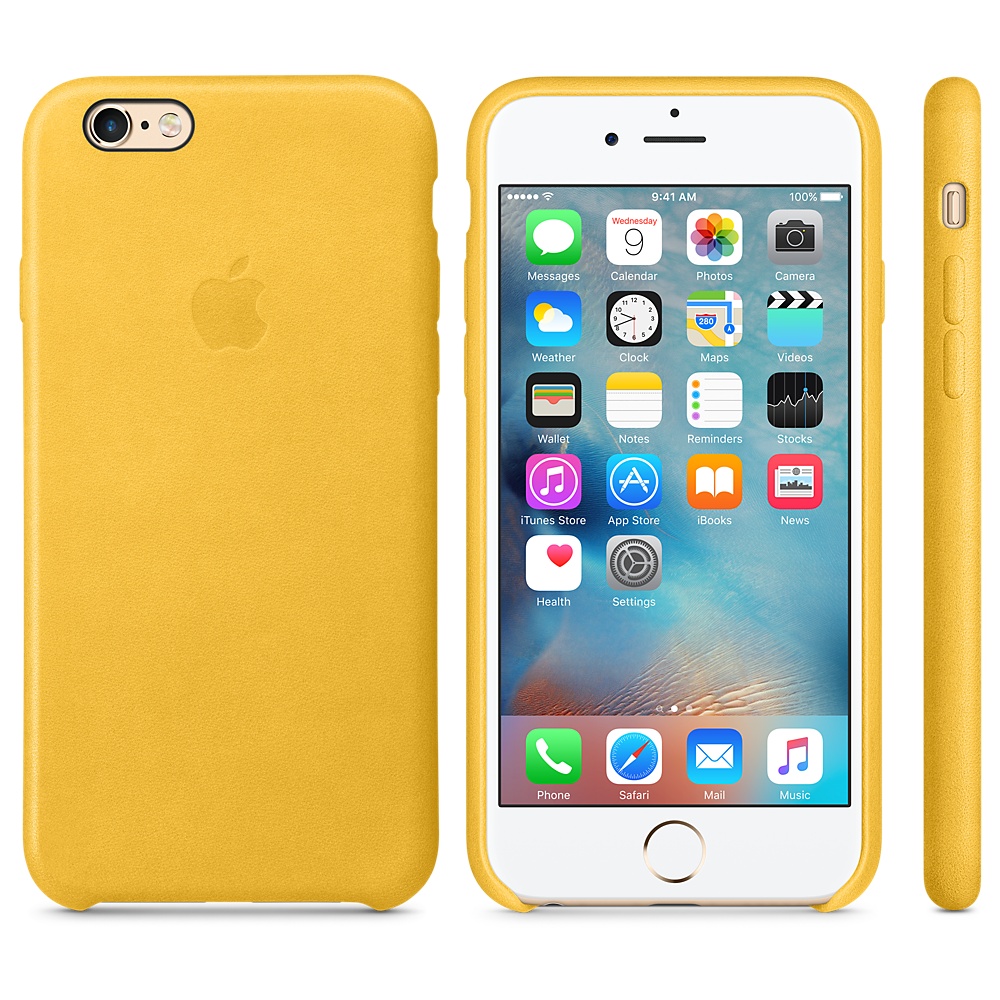 Кожаный чехол Apple iPhone 6 Leather Case Marigold (MMM32ZM/A) для iPhone 6/6S