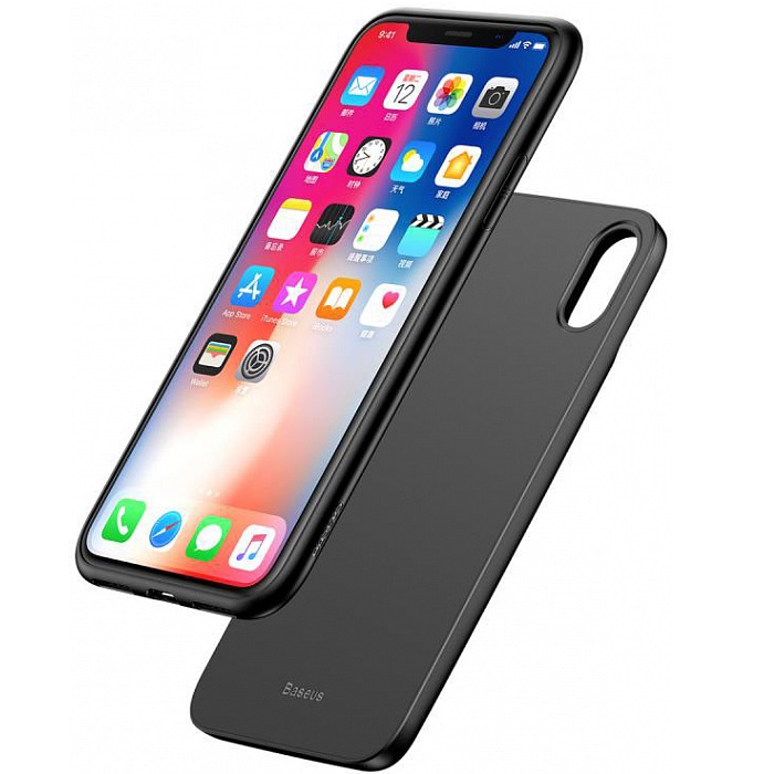 Чехол-аккумулятор Baseus 1+1 Wireless Charge Backpack Power 5000mAh (ACAPIPHX-ABJ01) Black для iPhone X/Xs