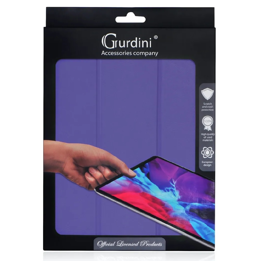 Чехол-книжка Gurdini Leather Series (pen slot) для iPad Pro 12.9 (2020-2022) Lavender Gray
