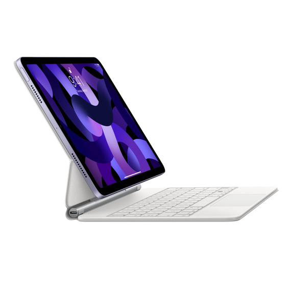 Чехол-клавиатура Apple Magic Keyboard для iPad Pro 11 (2018-2022)/iPad Air (2020-2025) White (MJQJ3) кириллица (лазерная гравировка) + QWERTY