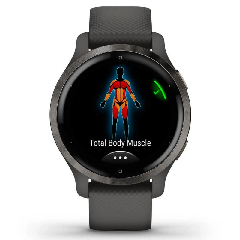 Умные часы Garmin Venu 2S Slate Stainless Steel Bezel with Graphite Case and Silicone Band (010-02429-10)