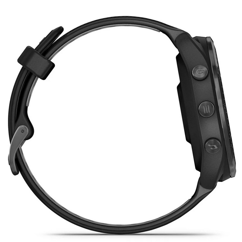 Умные часы Garmin Forerunner 965 Carbon Grey DLC Titanium Bezel with Black Case and Black/Powder Grey Silicone Band (010-02809-10)