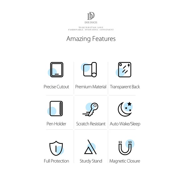 Чехол-книжка Dux Ducis для iPad 10.9 (2022)/11 (2025 A16) Domo Toby Series Blue