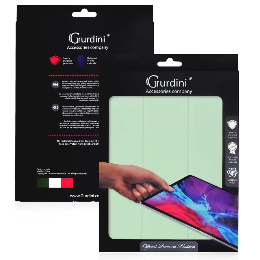Чехол-книжка Gurdini Milano Series (pen slot) для iPad Pro 12.9 (2020-2022) Green