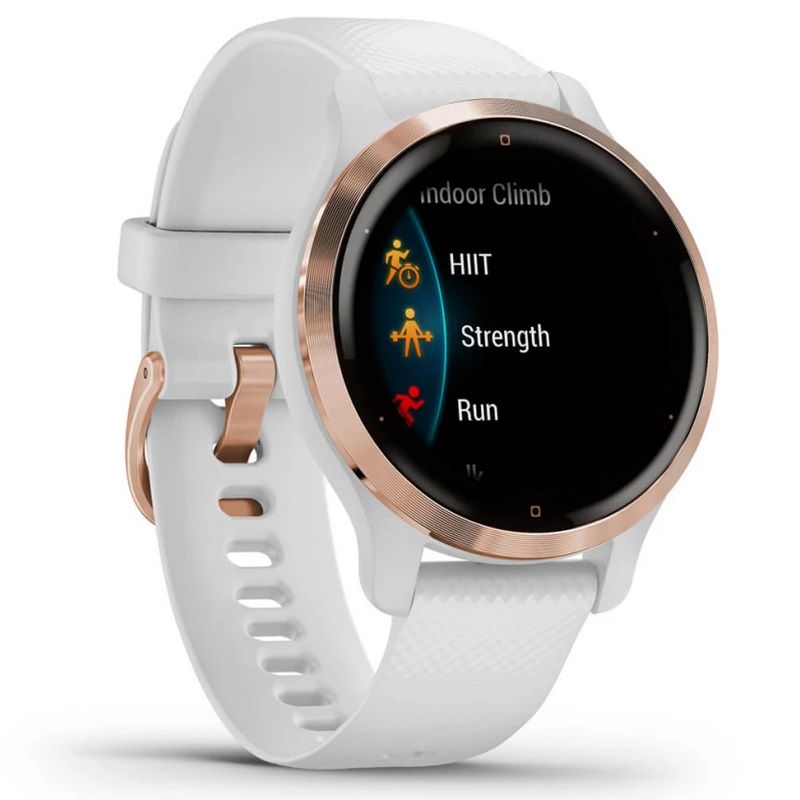 Умные часы Garmin Venu 2S Rose Gold Stainless Steel Bezel with White Case and Silicone Band (010-02429-13)