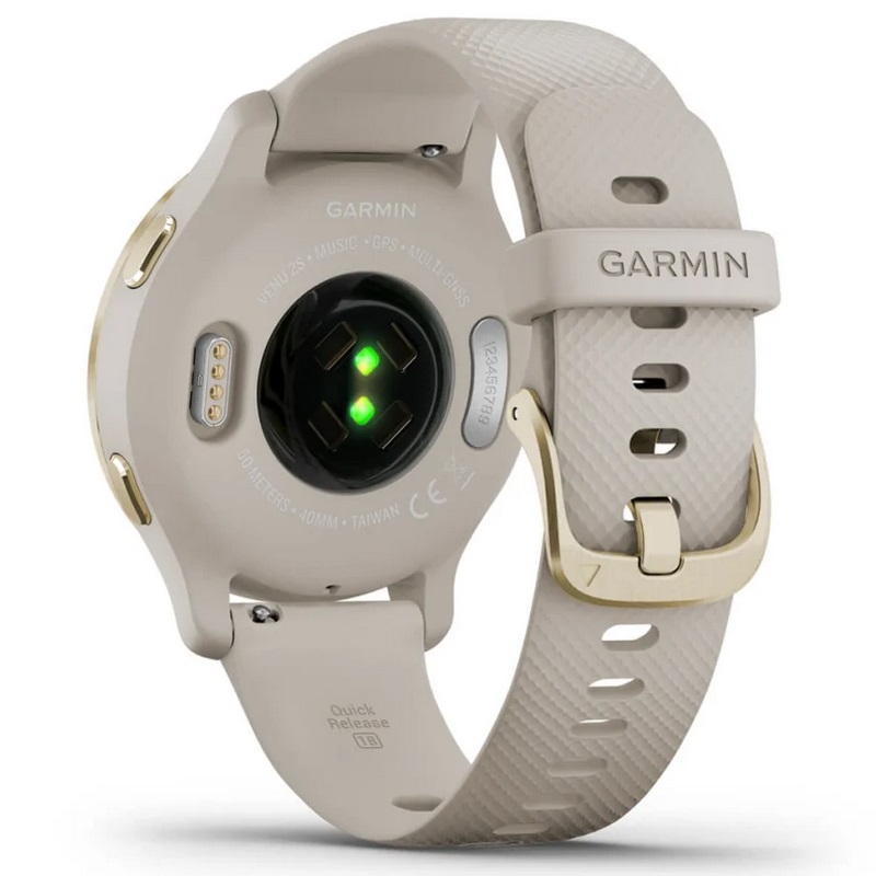 Умные часы Garmin Venu 2S Light Gold Stainless Steel Bezel with Light Sand Case and Silicone Band (010-02429-11)