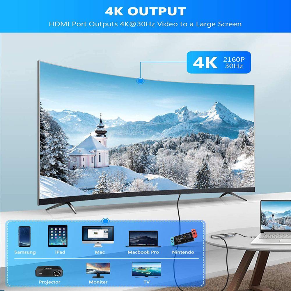 USB-концентратор iNeez Slim 8-in-1 USB-C Hub