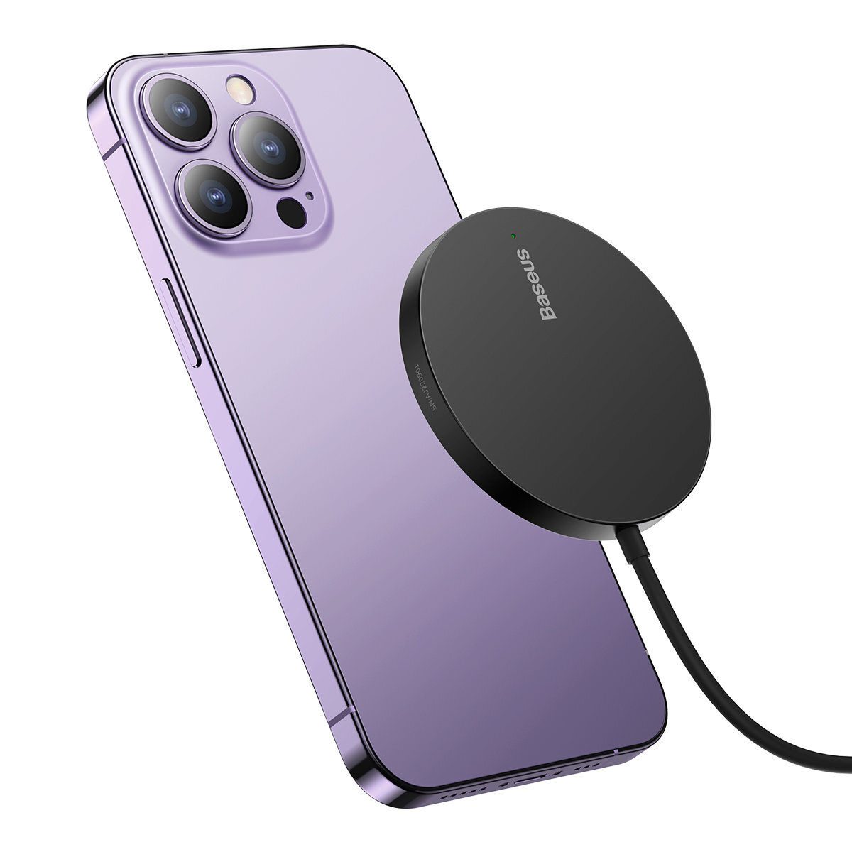 Беспроводное зарядное устройство Baseus Simple Mini3 Magnetic MagSafe Qi 15W Black