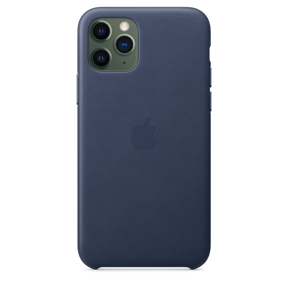 Кожаный чехол Apple iPhone 11 Pro Leather Case - Midnight Blue (MWYG2ZM/A) для iPhone 11 Pro