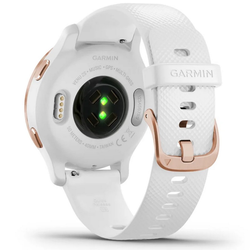 Умные часы Garmin Venu 2S Rose Gold Stainless Steel Bezel with White Case and Silicone Band (010-02429-13)