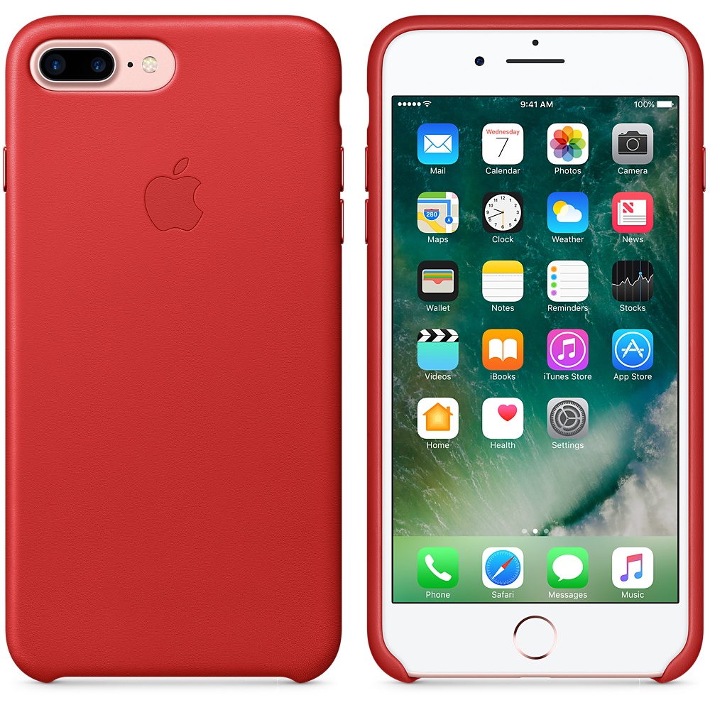 Кожаный чехол Apple iPhone 7 Plus Leather Case (PRODUCT) RED (MMYK2ZM/A) для iPhone 7 Plus/iPhone 8 Plus