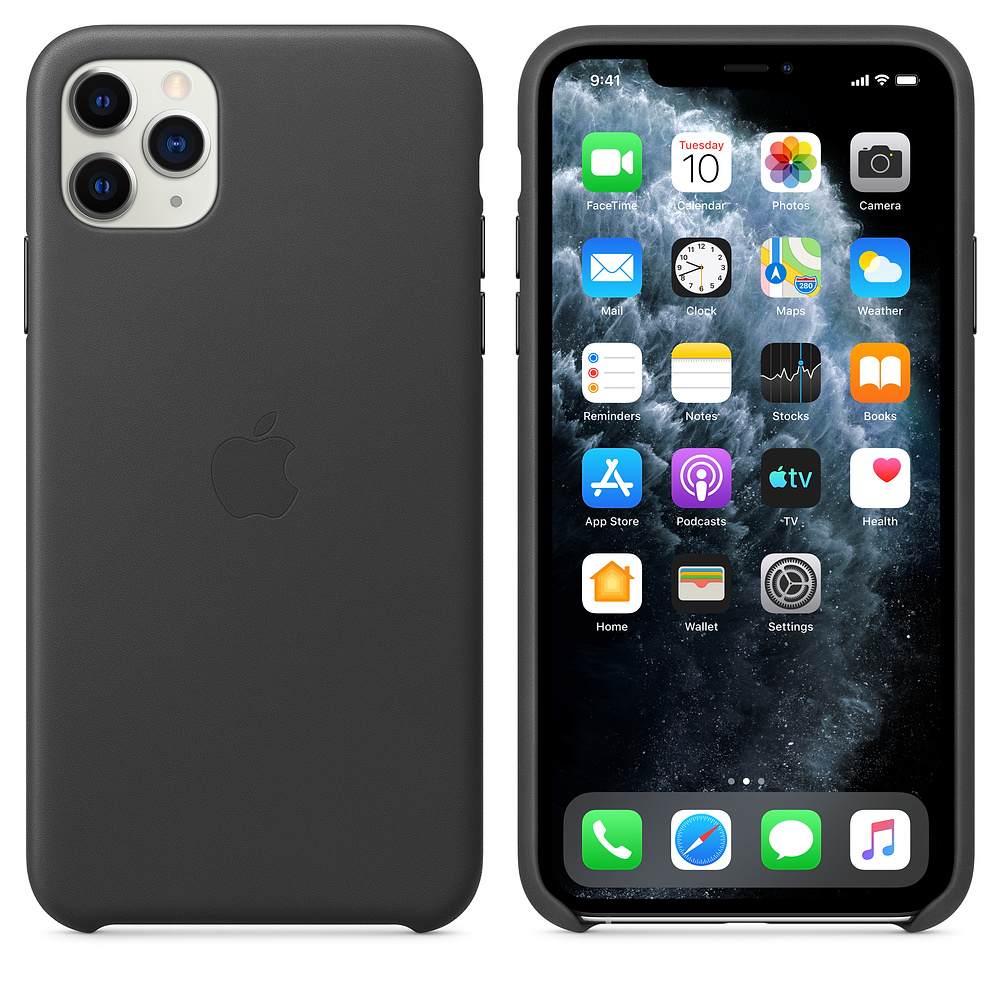 Кожаный чехол Apple iPhone 11 Pro Max Leather Case - Black (MX0E2ZM/A) для iPhone 11 Pro Max