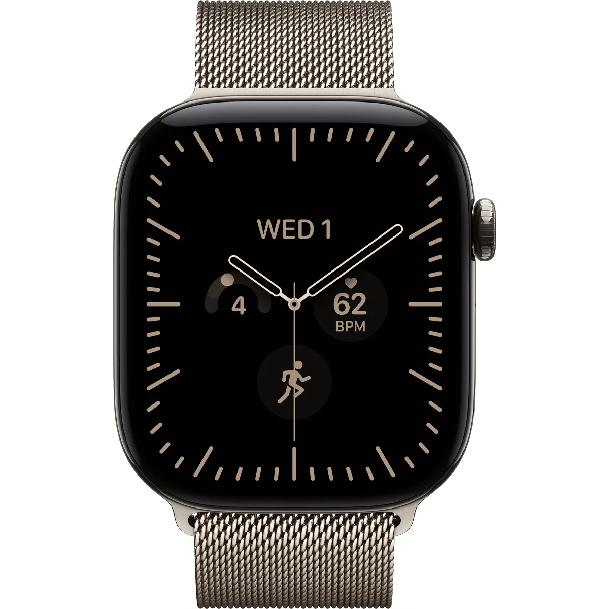 Умные часы Apple Watch Series 12 GPS + Cellular, 46mm Natural Titanium Case with Natural Milanese Loop - M/L