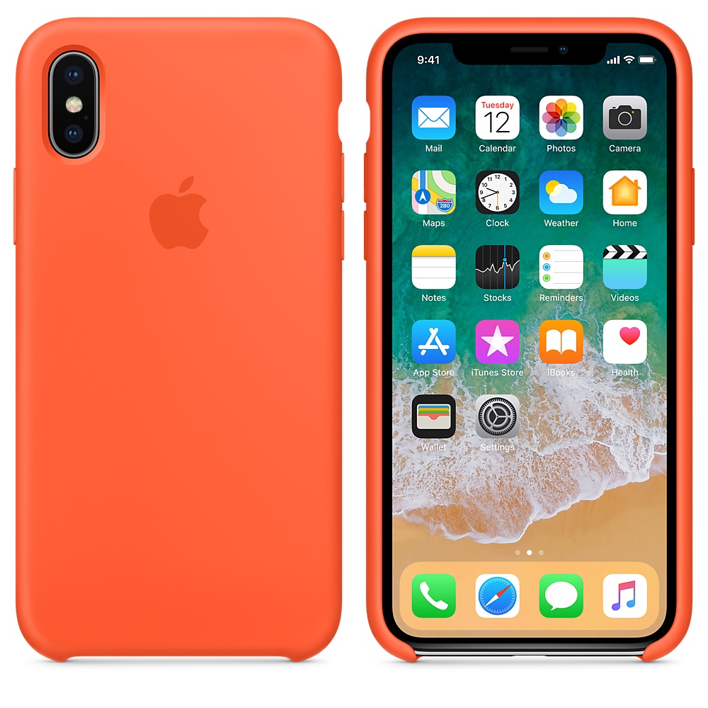 Силиконовый чехол Apple iPhone X Silicone Case - Spicy Orange (MR6F2ZM/A) для iPhone X