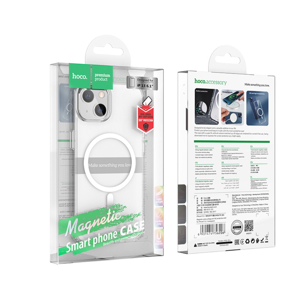 Чехол прозрачный Hoco Clear Case Magsafe для iPhone 13