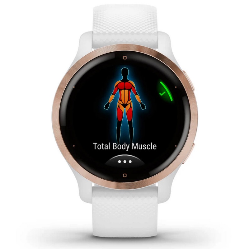 Умные часы Garmin Venu 2S Rose Gold Stainless Steel Bezel with White Case and Silicone Band (010-02429-13)