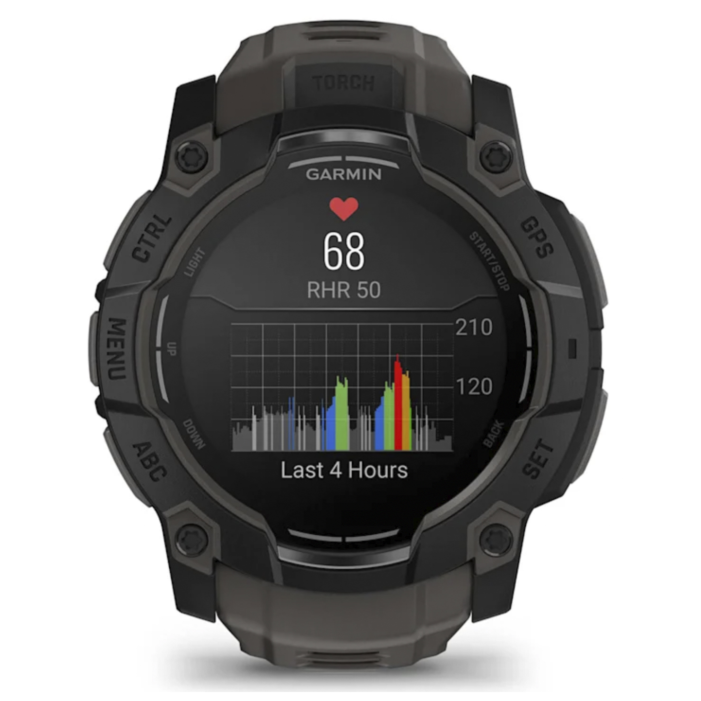 Умные часы Garmin Instinct 3 – 50 mm, AMOLED Black with Charcoal Band (010-03020-00)