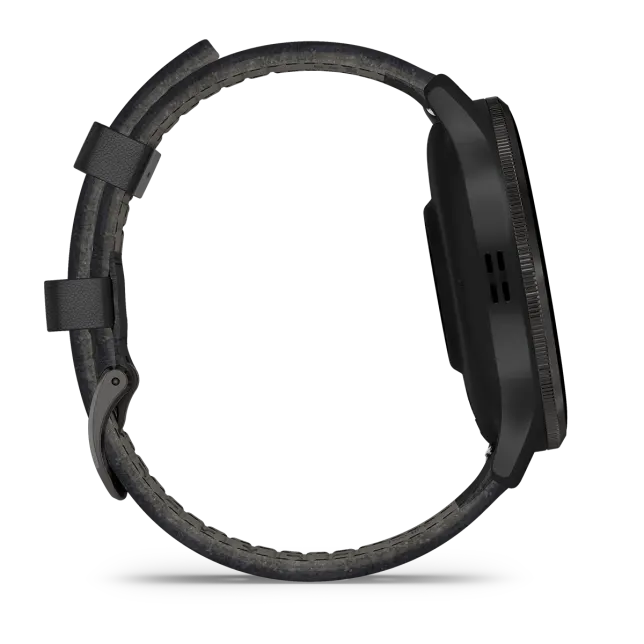 Умные часы Garmin Venu 3 Slate stainless steel bezel with black case and black leather band (010-02784-52)