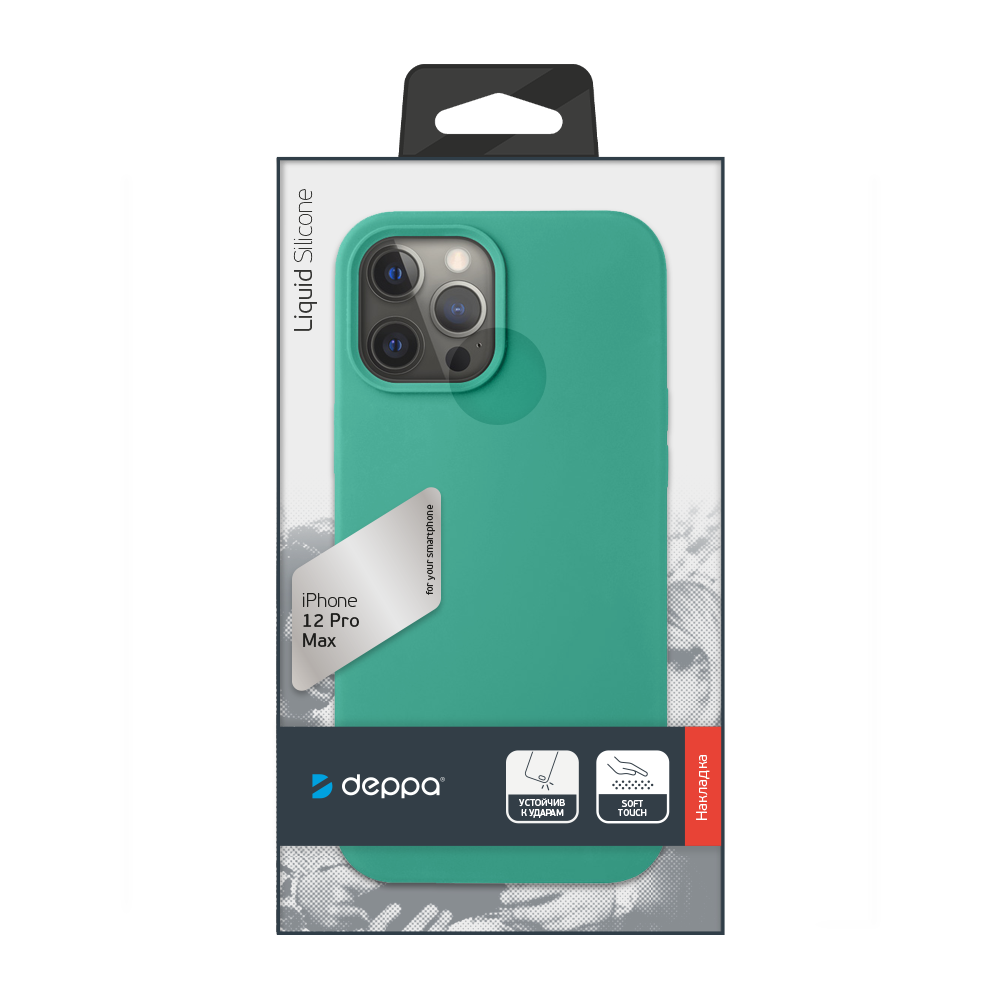 Чехол Deppa Liquid Silicone Case Green (87721) для Apple iPhone 12 Pro Max