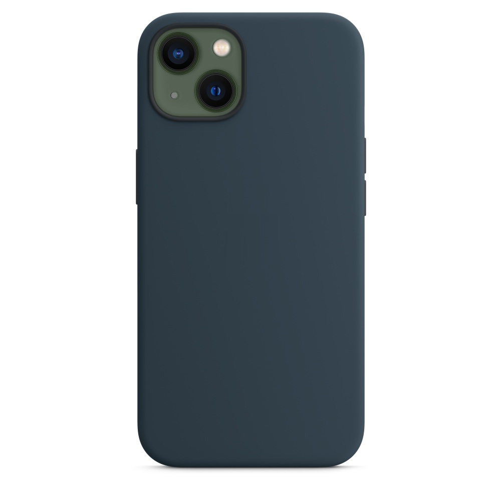 Силиконовый чехол Naturally Silicone Case with MagSafe Abyss Blue для iPhone 13