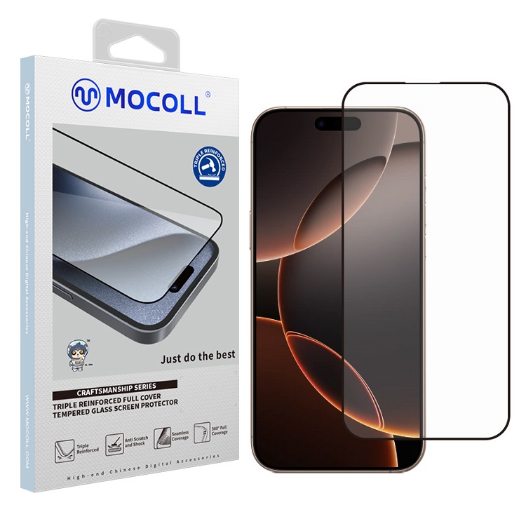 Защитное стекло MOCOll Rhinoceros 2.5D Full Cover для iPhone 16 Pro/17