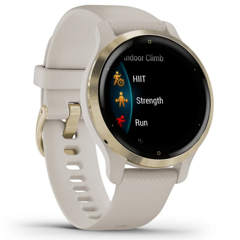 Умные часы Garmin Venu 2S Light Gold Stainless Steel Bezel with Light Sand Case and Silicone Band (010-02429-11)
