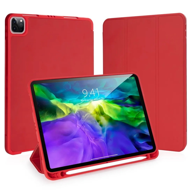 Чехол-книжка Gurdini Milano Series (pen slot) для iPad Pro 12.9 (2020-2022) Red