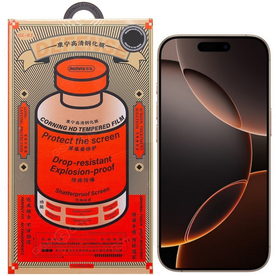 Защитное стекло Remax Full Cover (GL-83) для iPhone 16 Pro/17