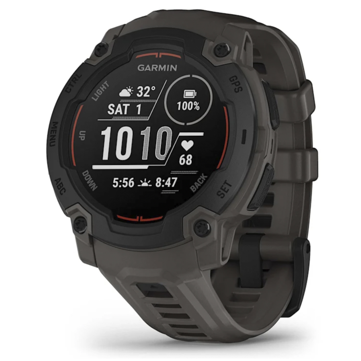 Умные часы Garmin Instinct E – 45 mm Black with Charcoal Band (010-02933-00)