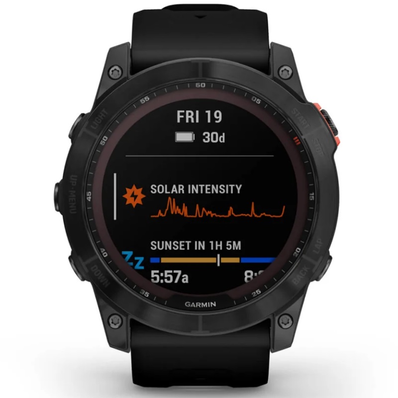 Умные часы Garmin fenix 7X – Solar Edition Slate grey with black band (010-02541-01)