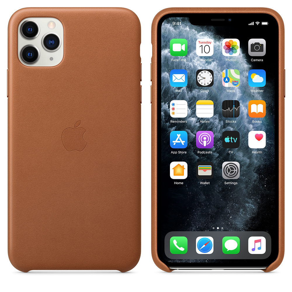 Кожаный чехол Apple iPhone 11 Pro Max Leather Case - Saddle Brown (MX0D2ZM/A) для iPhone 11 Pro Max