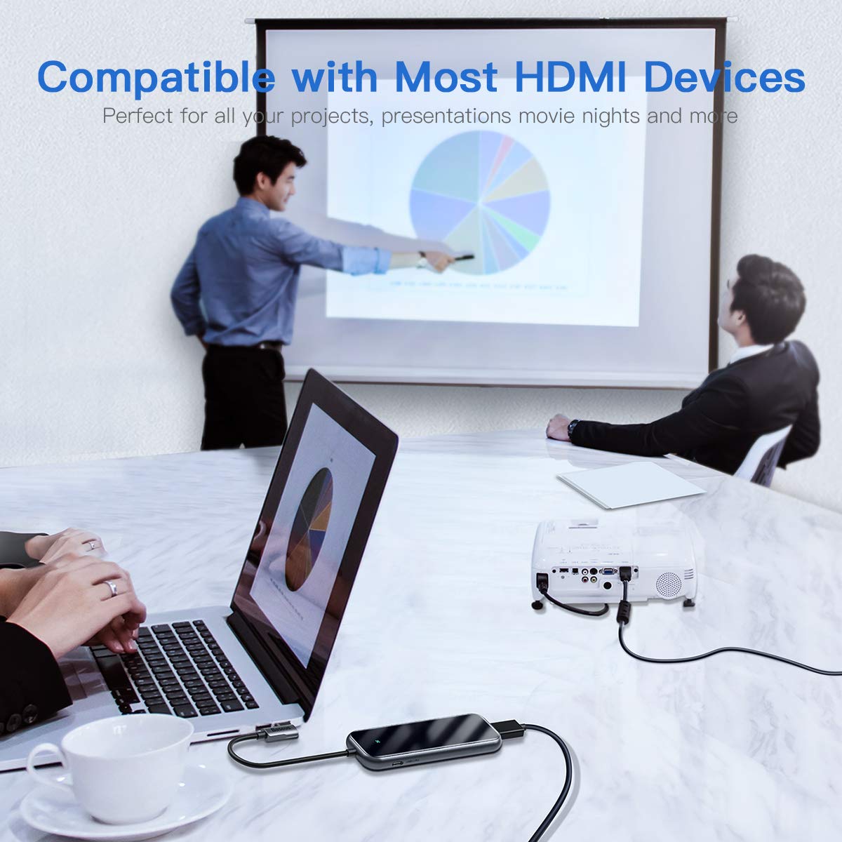 USB-концентратор Baseus Multi-functional HUB Type-C to USB3.0x3/ HDMI/ Type-C/ TF/ SD (CAHUB-CZ0G) для Macbook