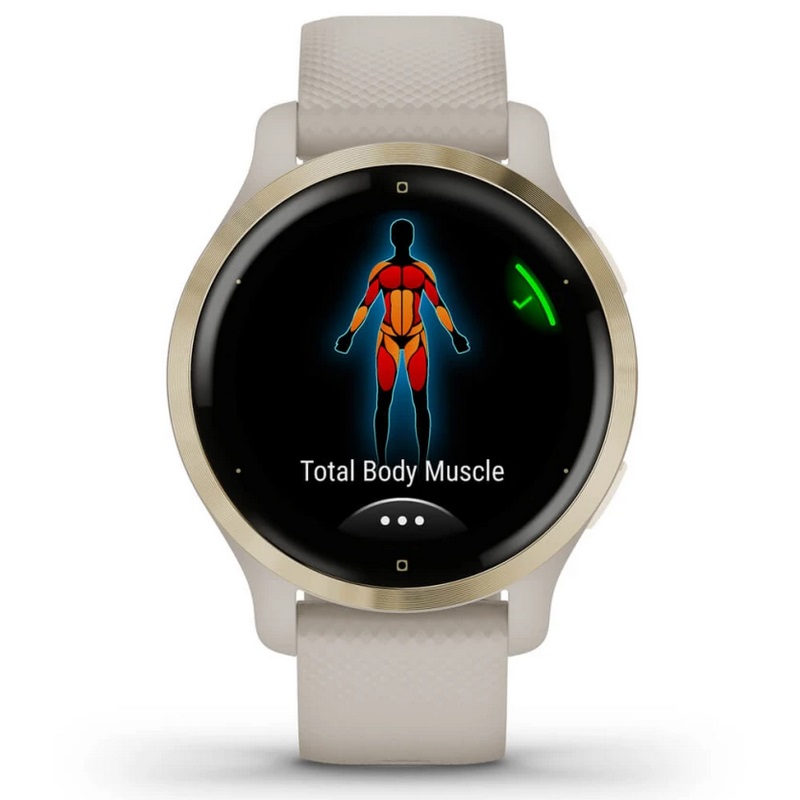 Умные часы Garmin Venu 2S Light Gold Stainless Steel Bezel with Light Sand Case and Silicone Band (010-02429-11)