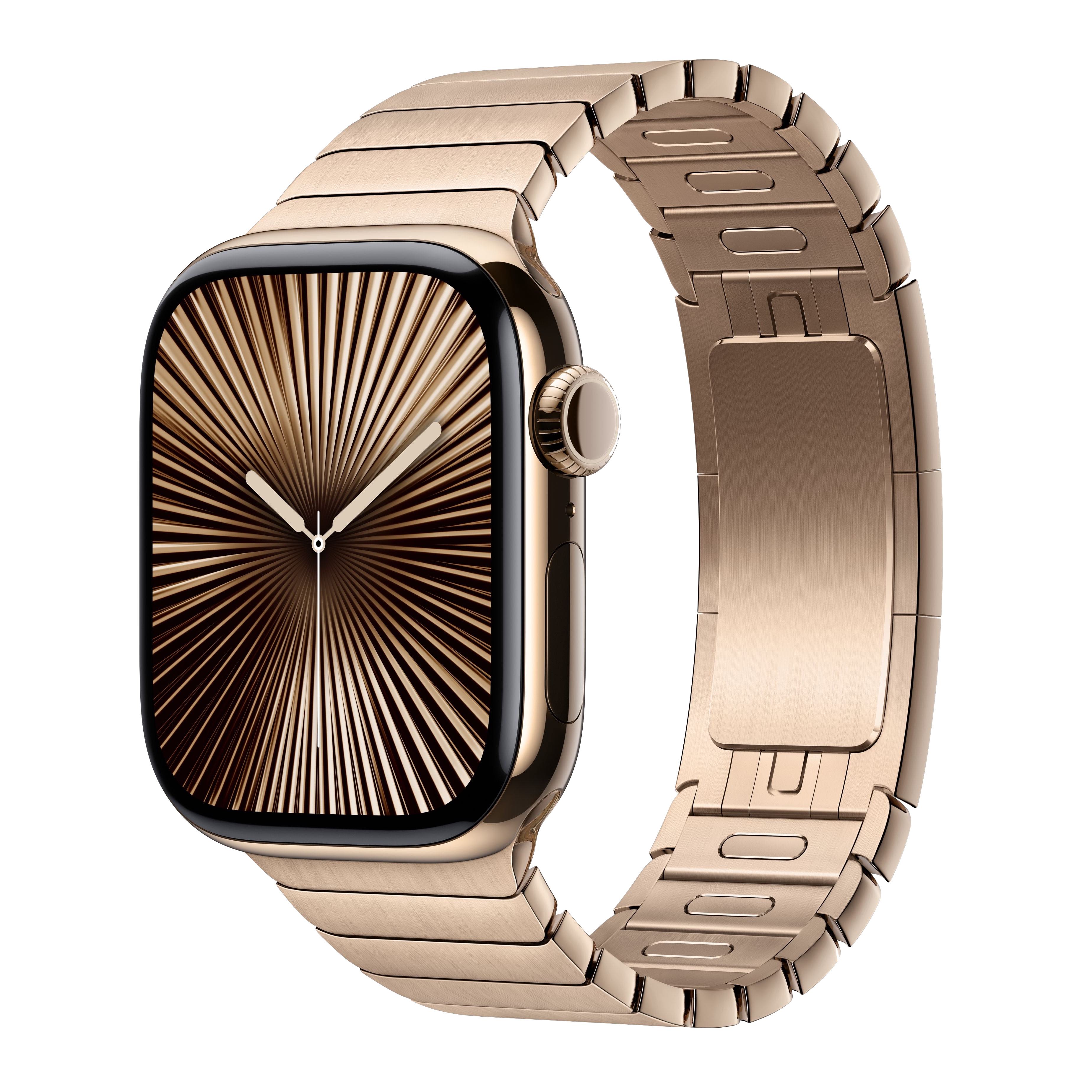 Умные часы Apple Watch Series 10 GPS + Cellular, 42mm Gold Titanium Case with Gold Link Bracelet
