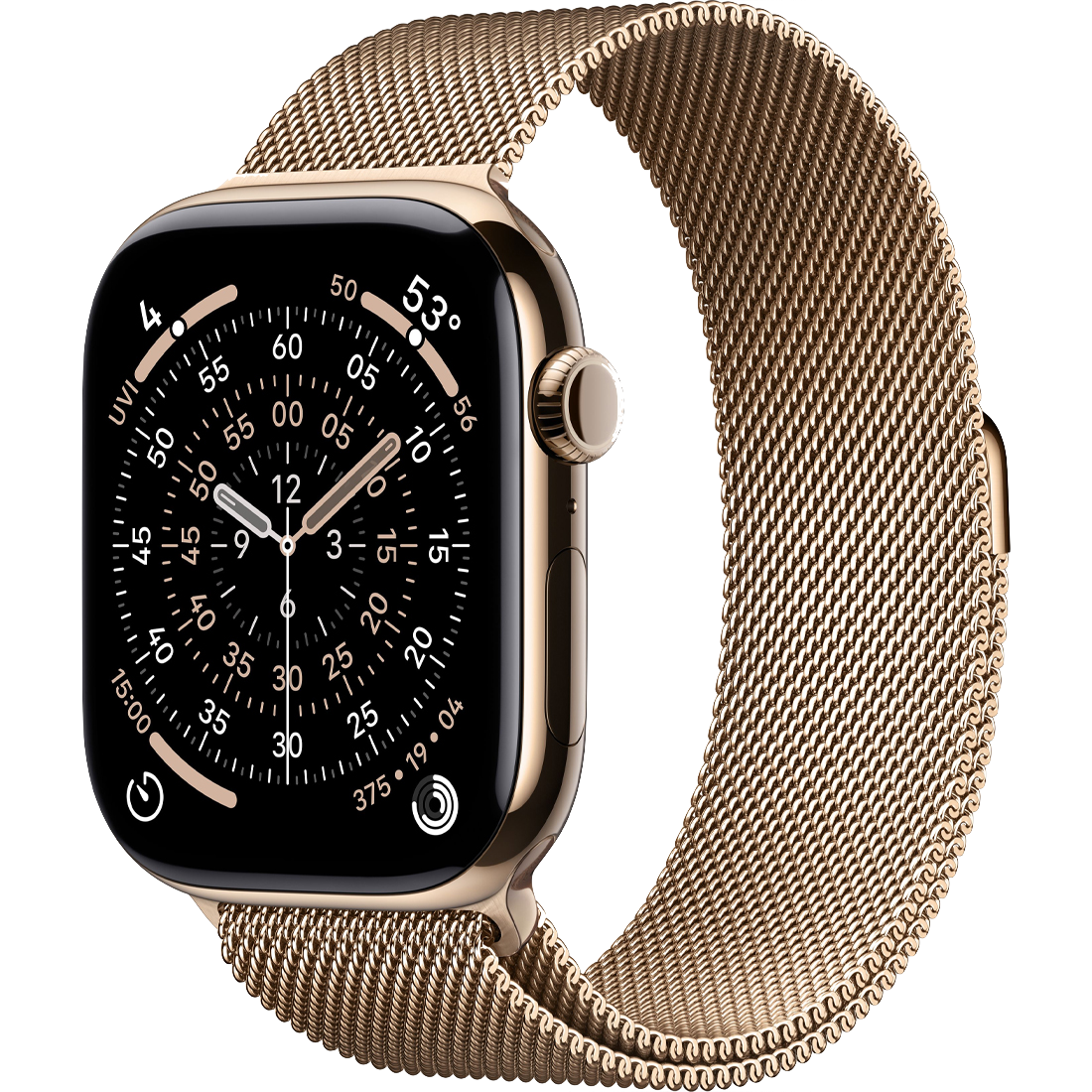 Умные часы Apple Watch Series 11 GPS + Cellular, 46mm Gold Titanium Case with Gold Milanese Loop - M/L